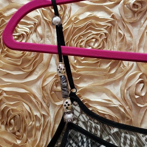 2/$60😆LAPIS Black & White Blouse Top NWOT Size L - Picture 5 of 13